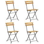 Inklapbare Acaciahouten Bistrostoelen 4 stuks - Tweedekan..., Tuin en Terras, Tuinstoelen, Ophalen of Verzenden, Nieuw, Hout, Inklapbaar
