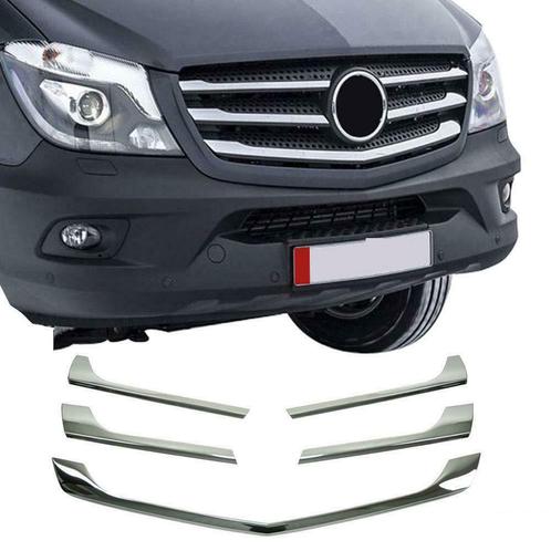 Chrome grille lijsten voorgrill MB Sprinter W906 FL 5 delig, Auto diversen, Tuning en Styling, Verzenden