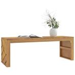 vidaXL Salontafel 110x35x38 cm massief teakhout, Verzenden, Nieuw, Overige houtsoorten, 100 tot 150 cm