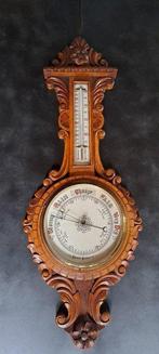 Aneroid barometer - Eikenhout/Glas/Koper., Antiek en Kunst
