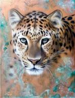 Diamond painting - luipaard - 50x40cm - full, Hobby en Vrije tijd, Knutselen, Nieuw