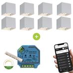 Smart LED Cube Buiten Wandlamp 6W Dim to Warm IP65 Wit, Huis en Inrichting, Ophalen of Verzenden, Nieuw