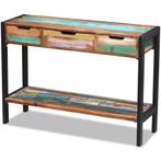 vidaXL Dressoir 3 lades massief gerecycled hout, Huis en Inrichting, Kasten | Dressoirs, 100 tot 150 cm, Verzenden, Nieuw, 25 tot 50 cm