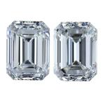 2 pcs Diamanten - 3.03 ct - Radiant, Smaragd - E, F - VVS1, Sieraden, Tassen en Uiterlijk, Edelstenen, Nieuw