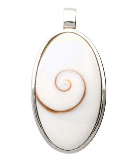 Zilveren Ovaal met oog van shiva kettinghanger, Sieraden, Tassen en Uiterlijk, Kettinghangers, Verzenden
