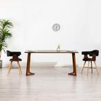 vidaXL Eetkamerstoelen 2 st kunstleer en gebogen hout zwart, Huis en Inrichting, Stoelen, Verzenden, Nieuw, Zwart