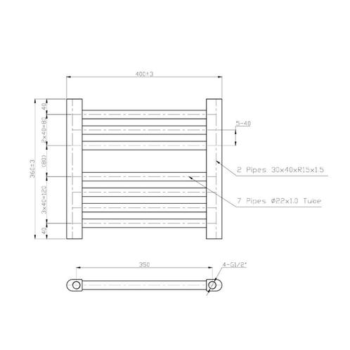 Designradiator Boss & Wessing Vertico Multirail 36x40 cm, Doe-het-zelf en Verbouw, Verwarming en Radiatoren, Ophalen of Verzenden