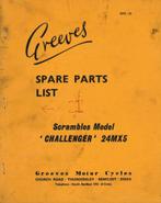 1967 - Greeves - Spare Parts List - 'Challenger' 24MX5, Motoren, Handleidingen en Instructieboekjes, Overige merken