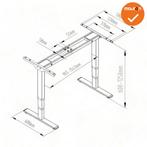 Los onderstel - Economy - Zit-Sta - Elektrisch - Zwart, Ophalen of Verzenden, Nieuw, Bureau