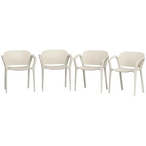TRUUSK Tuinstoel 4-delige Set Weerbestendig Tuinstoelen Van, Tuin en Terras, Overige Tuin en Terras, Nieuw, Verzenden
