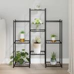vidaXL Bloemenstandaard 83x25x100 cm ijzer zwart, Tuin en Terras, Overige Tuin en Terras, Verzenden, Nieuw