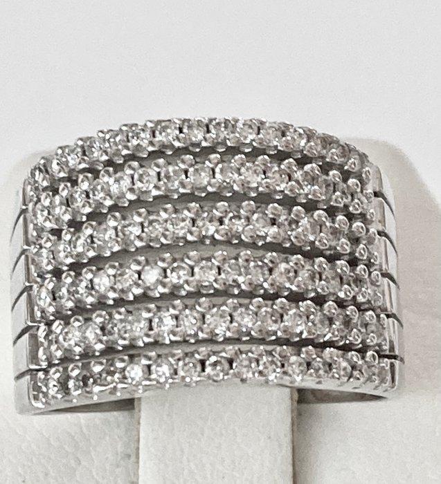 Statement ring - 19.2 kt. Witgoud - 0.80ct. tw. Diamant, Sieraden, Tassen en Uiterlijk, Antieke sieraden