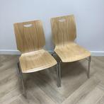Tweedehands complete set van 10x kantinestoel / zaalstoel,, Huis en Inrichting, Stoelen, Ophalen of Verzenden, Gebruikt, Hout