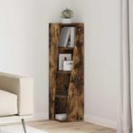 vidaXL Hoekkast Gerookt eiken 27,5x27x102cm Bewerkt hout, Verzenden, Nieuw