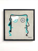 IABO - Untitled (Portrait of K. Haring tribute) painting on, Antiek en Kunst
