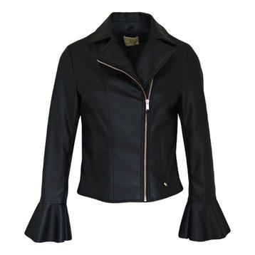 Verysimple • zwart faux leather jasje • XS (IT40)