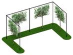 Leibomen frame | 12 meter met twee hoeken | Zwart, Verzenden
