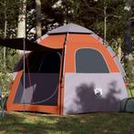 Kampeertent 4-persoons snelontgrendeling grijs en oranje, Caravans en Kamperen, Kampeeraccessoires, Verzenden, Nieuw