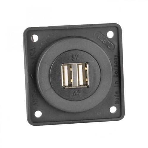 Berker Contactdoos 2x USB Lader 12V Inbouw Antraciet Mat, Caravans en Kamperen, Kampeeraccessoires, Nieuw