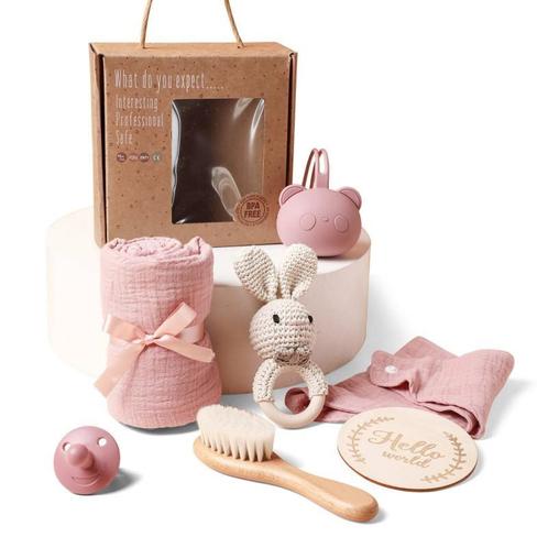 Babyshower gift set Bunny 7-delig, Kinderen en Baby's, Kraamcadeaus en Geboorteborden, Kraamcadeau, Nieuw, Verzenden