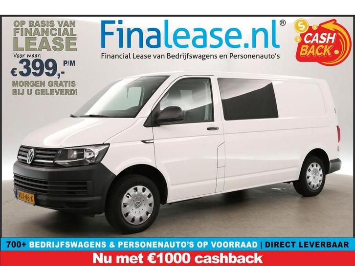 Volkswagen Transporter 2.0 TDI L2H1 140PK DC Airco Carplay, Auto's, Bestelauto's, Lease, Handgeschakeld, Diesel, Volkswagen, Wit