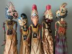 Wayang golek (5) Java - Hout, Batik textiel - 2e helft 20e, Antiek en Kunst