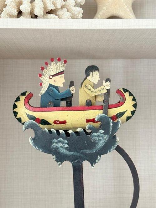 Unknown Manufacturer - Speelgoed Balance Toy - Indians With, Antiek en Kunst, Antiek | Speelgoed