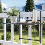 [en.casa] Balkontafel Petäjävesi inklapbaar 60x40x58 cm zwar, Tuin en Terras, Tuintafels, Verzenden, Nieuw