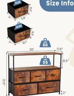 Multifunctioneel Dressoir – 5 Stoffen Lades, TV-stand en Ops, Verzenden, Nieuw