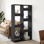 vidaXL Kamerscherm 100x33x175 cm bewerkt hout zwart, Verzenden, Nieuw, Overige houtsoorten