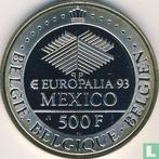 België 500 francs 1993 (PROOF) Europalia - Mexico-tentoo.., Verzenden, Losse munt, Goud