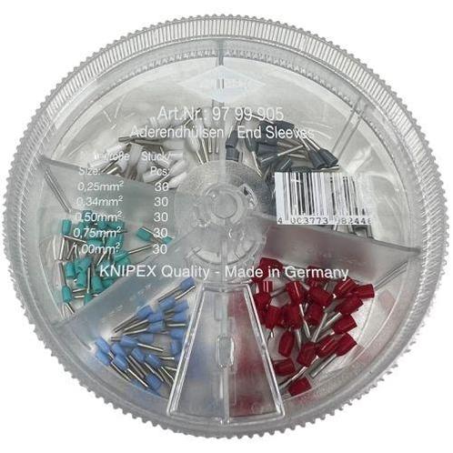 Knipex assortimentsdoos adereindhulzen 0,25-1mm2 geïsoleerd, Doe-het-zelf en Verbouw, Elektra en Kabels, Nieuw, Ophalen of Verzenden