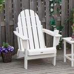 TRUUSK Adirondack Vouwbare Tuinstoel 75x87x93cm, Witte Tuins, Verzenden, Nieuw