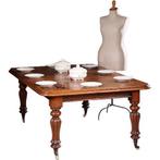 Historisch mooie lange tafels-eetkamertafel-coulissentafel i
