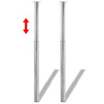 vidaXL Tafelpoten telescopisch 710-1100 mm chroom 2 st, Huis en Inrichting, Verzenden, Nieuw