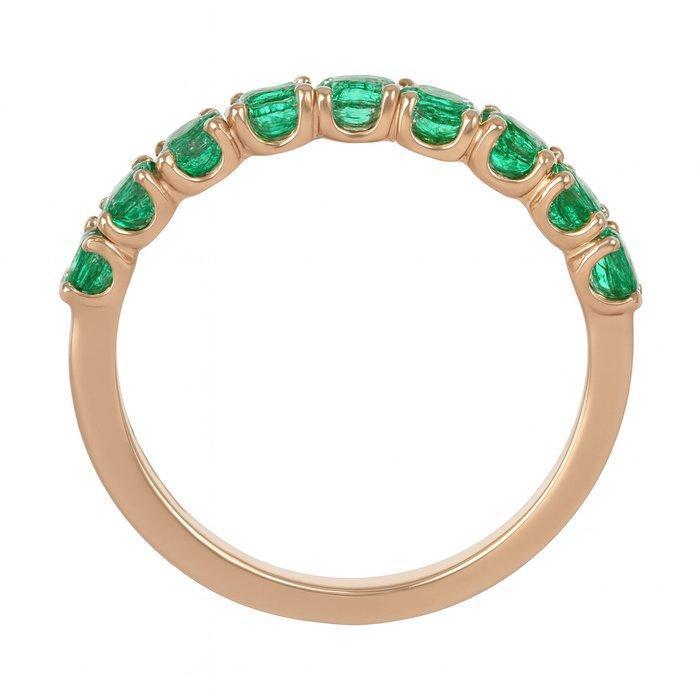 Ring - 18 karaat Geel goud - 1.08ct. tw. Smaragd, Sieraden, Tassen en Uiterlijk, Ringen