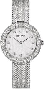 Bulova 96L329 Crystal Collection dameshorloge, Overige merken, Staal, Staal, Verzenden