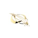 Vintage bicolor dynamische broche (gouden broche, goud), Sieraden, Tassen en Uiterlijk, Broches, Ophalen of Verzenden, Gebruikt