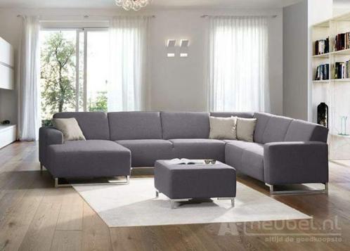 U-Bankstel Kerkdriel - u-banken - Grijs, Huis en Inrichting, Banken | Sofa's en Chaises Longues, Nieuw, Stof
