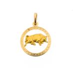 18 Krt. Gouden sterrenbeeld hanger; Stier (stier hanger), Ophalen of Verzenden, Gebruikt, Goud, Overige merken
