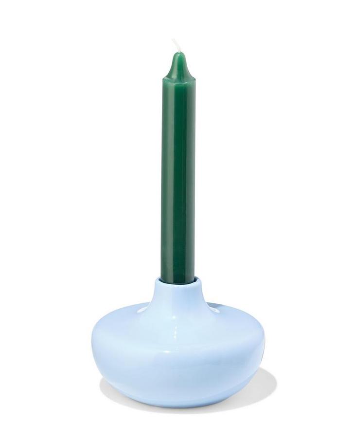 HEMA Kandelaar 10.8x7.5cm keramiek blauw, Huis en Inrichting, Woonaccessoires | Kandelaars en Kaarsen, Nieuw, Verzenden