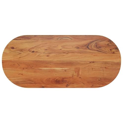 Ovaal Tafelblad Acacia 110cm - Retourdeal - 35% Korting!, Huis en Inrichting, Tafelonderdelen, 50 tot 100 cm, Tafelblad, 100 tot 150 cm