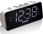 Wekkerradio - Digitale wekker - Alarmklok - Wit - Lenco - CR, Huis en Inrichting, Woonaccessoires | Klokken, Verzenden, Zo goed als nieuw