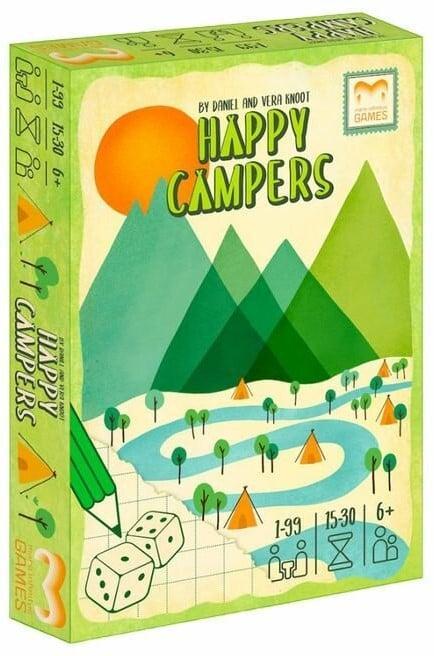 Happy Campers - Dice Game | Mare Infinitus Games -, Hobby en Vrije tijd, Gezelschapsspellen | Bordspellen, Nieuw, Verzenden