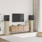 vidaXL Speakerstandaards 2 st 30x30x95 cm bewerkt hout, Verzenden, Nieuw