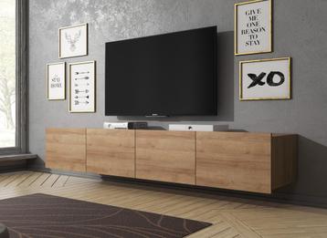 TV-Meubel Eiken - Hangend of staand - 150x32x43 cm tv kast beschikbaar voor biedingen