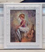 Domenico Ronca (1964) - Ballerina with guitar, Antiek en Kunst, Kunst | Schilderijen | Klassiek