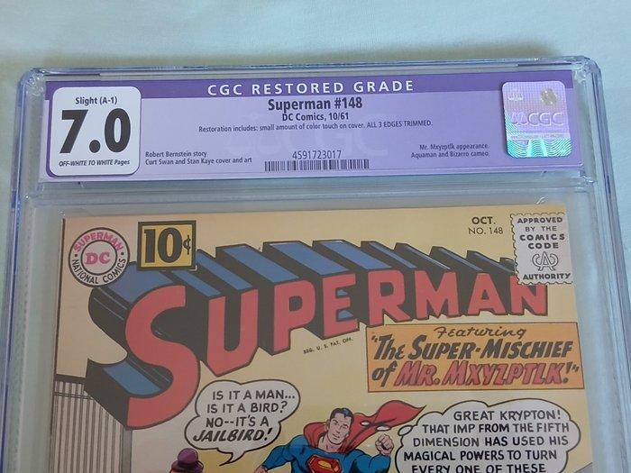 Superman #148 - CGC 7.0 -Aquaman and Bizarro cameo - 1, Boeken, Strips | Comics