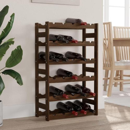 Bruin Wijnrek Grenen | OP = OP | 30 Flessen Capaciteit, Huis en Inrichting, Woonaccessoires | Wijnrekken, 75 cm of meer, 25 flessen of meer