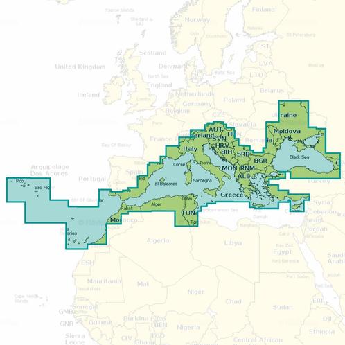Navionics Nav+ Large EU643L Middellandse zee en Zwarte Zee -, Watersport en Boten, Navigatiemiddelen en Scheepselektronica, Nieuw